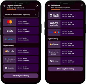 Lucky Hills Mobile App Payment Methods