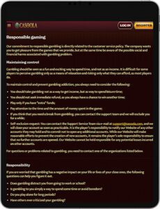 Casoola Mobile App Responsible Gaming