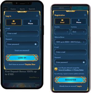 Casea Mobile App Login and Registration