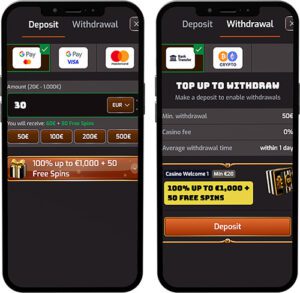 AFKspin Mobile App Payment Methods