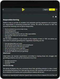 Slotpal Mobile App Responsible Gaming