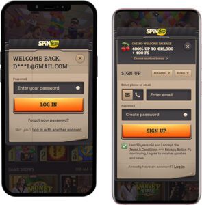 SpinBoss Mobile App Login and Registration