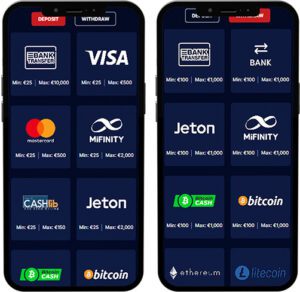 SpinTexas Mobile App Payment Methods
