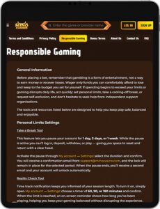 Mino Casino Mobile App Responsible Gaming