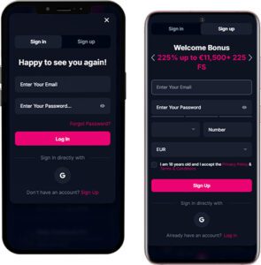 Betsio Mobile App Login and Registration