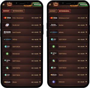 Crazy Tower Mobile App Payment Methods