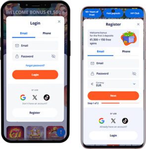 V Vegas Mobile App Login and Registration