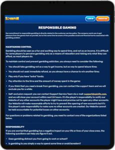 Spinfin Mobile App Responsible Gaming