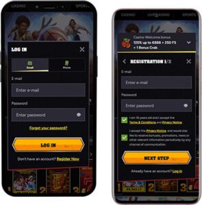 Wintino Mobile App Login and Registration