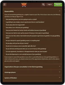 MyEmpire Mobile App Responsible Gambling