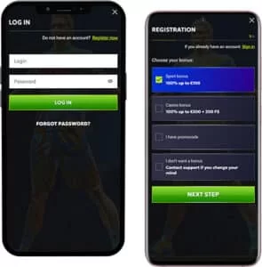 Logowanie i rejestracja w aplikacji mobilnej RTBet