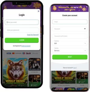 CookieCasino Mobile App Login & Registrierung