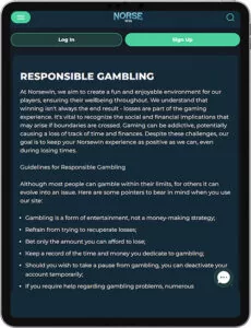 NorseWin Aplicação móvel Jogo responsável