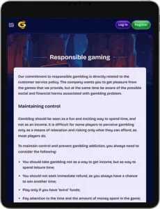 GeniePlay Mobile App Verantwortungsvolles Spielen