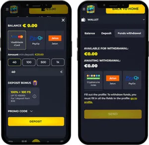 Méthodes de paiement de l'application mobile Playmoola