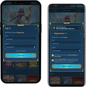 Oceanspin Mobile App Login and Registration