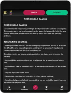Lordspin Mobile App Υπεύθυνο παιχνίδι