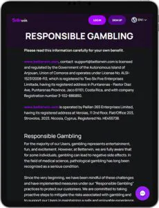 BetterWin Mobile App Responsible Gaming