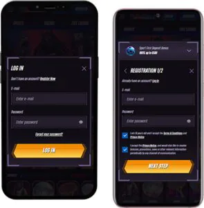 Winrolla Mobile App Login and Registration