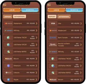 Méthodes de paiement sur l'application mobile Cleobetra