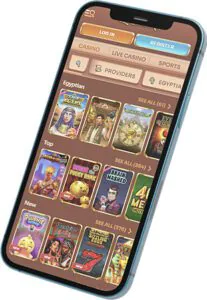 Machines à sous sur l'application mobile Cleobetra